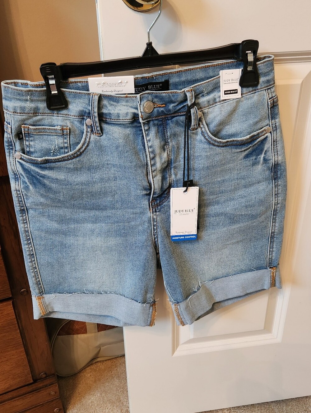 Judy Blue Light Blue Rolled Hem Denim Shorts